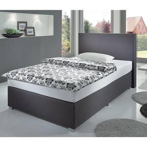 Boxspring Ramona V geweven stof - Grijs - 140 x 200cm