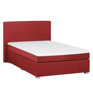 Boxspringbett Ramona V Webstoff - Rot - 140 x 200cm