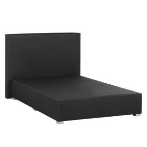 Boxspring Ramona V geweven stof - Zwart - 140 x 200cm