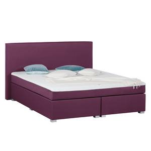 Boxspringbett Ramona V Webstoff - Bordeaux - 180 x 200cm