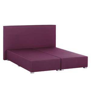 Lit boxspring Ramona V Tissu - Bordeaux - 180 x 200cm