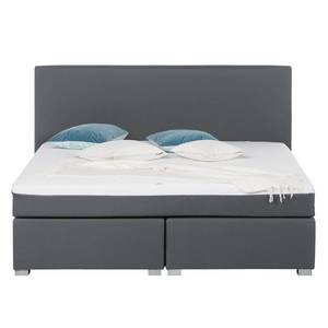 Lit boxspring Ramona V Tissu - Gris - 180 x 200cm