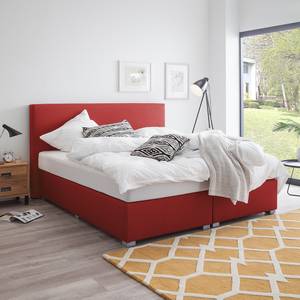 Boxspringbett Ramona V Webstoff - Rot - 180 x 200cm