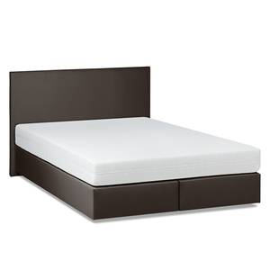 Lit boxspring Ramona VI Imitation cuir Marron - 140 x 200cm