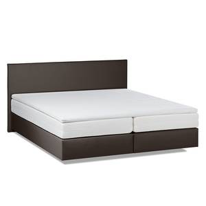 Lit boxspring Ramona VI Imitation cuir Marron - 180 x 200cm