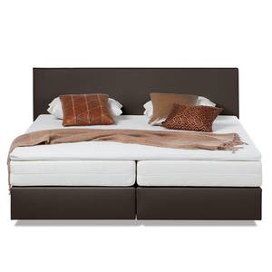 Lit boxspring Ramona VI Imitation cuir Marron - 180 x 200cm