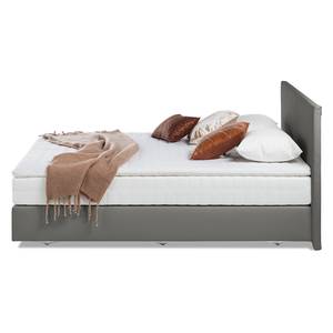 Boxspringbett Ramona VI Kunstleder Grau - 180 x 200cm