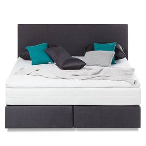 Boxspringbett Ramona VII Strukturstoff - Anthrazit - 140 x 200cm