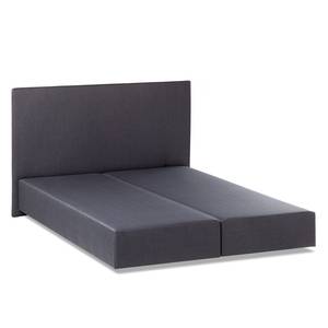 Lit boxspring Ramona VII Tissu structuré - Anthracite - 140 x 200cm