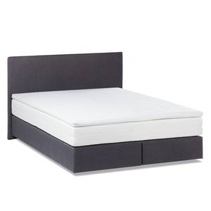 Bed Ramona VII structuurstof - Antraciet - 140 x 200cm