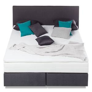 Boxspringbett Ramona VII Strukturstoff - Anthrazit - 140 x 200cm