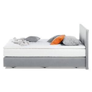 Boxspringbett Ramona VII Strukturstoff - Hellgrau - 140 x 200cm