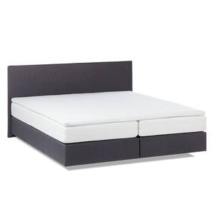 Bed Ramona VII structuurstof - Antraciet - 200 x 200cm