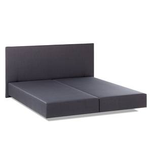 Boxspringbett Ramona VII Strukturstoff - Anthrazit - 200 x 200cm