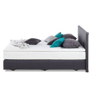 Bed Ramona VII structuurstof - Antraciet - 180 x 200cm