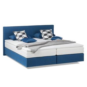 Bed Ramona VII structuurstof - Briljant blauw - 180 x 200cm