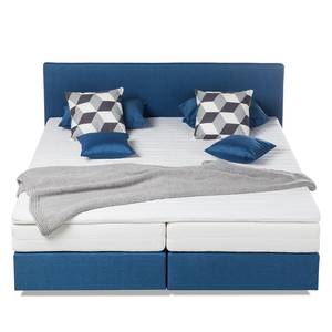 Boxspringbett Ramona VII Strukturstoff - Brilliantblau - 160 x 200cm