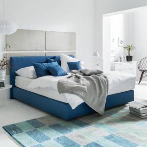 Bed Ramona VII structuurstof - Briljant blauw - 180 x 200cm