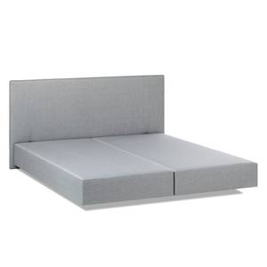 Boxspringbett Ramona VII Strukturstoff - Hellgrau - 180 x 200cm