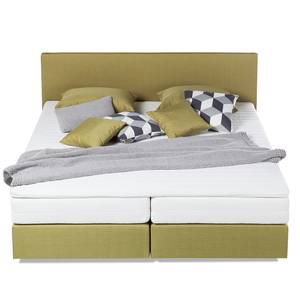 Boxspringbett Ramona VII Strukturstoff - Limettengrün - 180 x 200cm