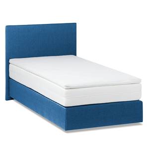 Lit boxspring Ramona VII Tissu structuré - Bleu brillant - 90 x 200cm