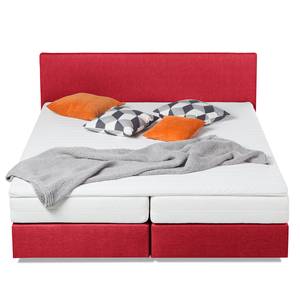 Boxspringbett Ramona VII Strukturstoff - Rot - 180 x 200cm