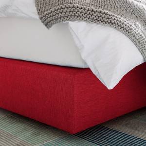 Boxspringbett Ramona VII Strukturstoff - Rot - 200 x 200cm