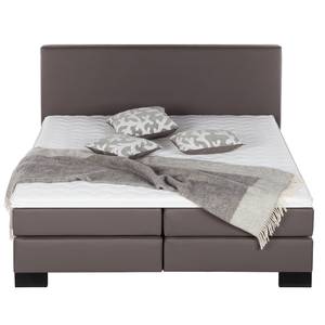 Lit boxspring Vegas I Imitation cuir - Muscade