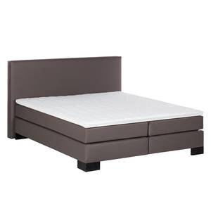 Boxspringbett Reno I Kunstleder Braun - Kunstleder - 190 x 110 x 215 cm