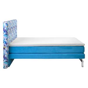 Boxspringbett Rimas IV Webstoff Blau - 180 x 200cm