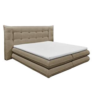 Lit boxspring Rolleston Avec surmatelas - Gris sable