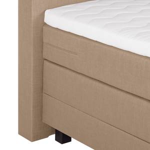 Boxspringbett Premium Night 100 x 200cm - H2 bis 80 kg - Reinweiß - Beige meliert - 140 x 200cm - H3