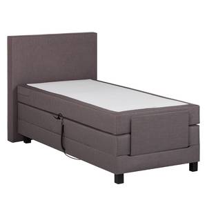 Boxspringbett Premium Night 100 x 200cm - H2 bis 80 kg - Reinweiß - Braun Meliert - 100 x 200cm - H2