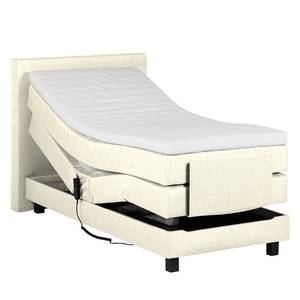 Boxspringbett Premium Night 100 x 200cm - H2 bis 80 kg - Reinweiß - Creme - 100 x 200cm - H2