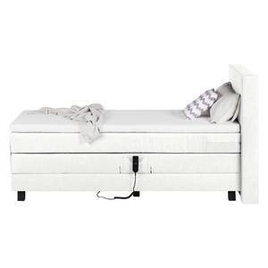 Lit boxspring Brilliant Night Avec moteur électrique - Blanc pur - 100 x 200cm - D2 souple