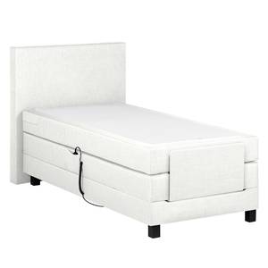 Lit boxspring Brilliant Night Avec moteur électrique - Blanc pur - 100 x 200cm - D2 souple