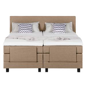 Boxspringbett Premium Night 100 x 200cm - H2 bis 80 kg - Reinweiß - Beige meliert - 140 x 200cm - H3