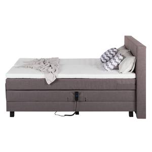 Boxspringbett Premium Night 100 x 200cm - H2 bis 80 kg - Reinweiß - Braun Meliert - 180 x 200cm - H2