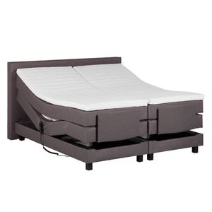 Boxspringbett Premium Night 100 x 200cm - H2 bis 80 kg - Reinweiß - Braun Meliert - 180 x 200cm - H2