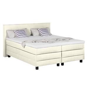 Boxspringbett Superior Night II 180 x 200cm - H3 ab 80 kg - Braun Meliert - Creme - 140 x 200cm - H2