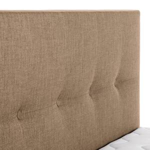 Boxspringbett Platinum Night 100 x 200cm - H2 bis 80 kg - Beige meliert - Beige meliert - 160 x 200cm - H2