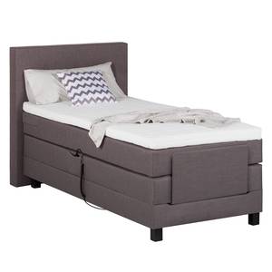 Boxspringbett Platinum Night 100 x 200cm - H2 bis 80 kg - Beige meliert - Braun Meliert - 100 x 200cm - H2