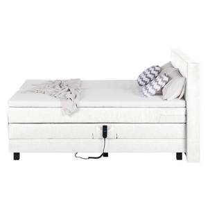 Boxspringbett Platinum Night 100 x 200cm - H2 bis 80 kg - Beige meliert - Reinweiß - 160 x 200cm - H2