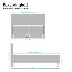 Preston bank (2,5-zitter) geweven stof - Zwart - 160 x 200cm - H3 medium