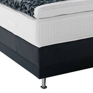 Boxspringbett Skagen Webstoff - Anthrazit - 200 x 200cm - H3 - Mit Fernbedienung verstellbar