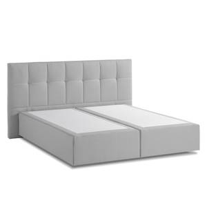 Boxspring Smood Colour III structuurstof - Heldergrijs - 140 x 200cm