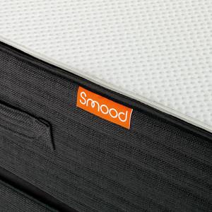 Lit boxspring Smood Tissu - Anthracite - Anthracite - 140 x 200cm - Avec tête de lit - Matelas boxspring