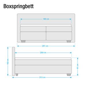 Lit boxspring Soft Box Tissu - Cappuccino - 180 x 200cm - D3 medium