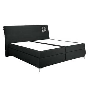 Boxspringbett Soft Line Webstoff Stoff TIM: 10 softblack - 160 x 200cm - H3