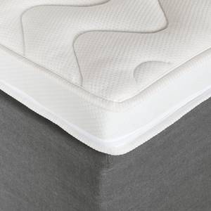 Boxspringbett Mälby Webstoff - Anthrazit - 140 x 200cm